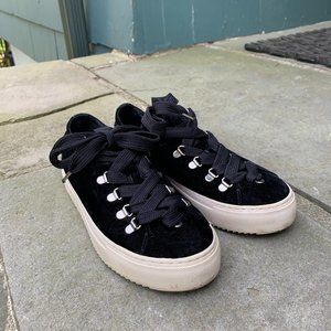 All Saints Velvet Sneakers